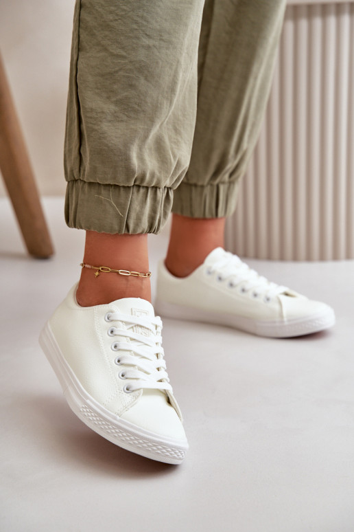 Dámské klasické kožené tenisky bílé Misima