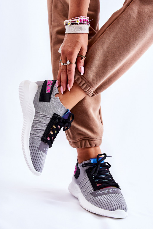 Sneakers modelio batai pilkos spalvos Klayra  Sneakers modelio batai pilkos spalvos Klayra
