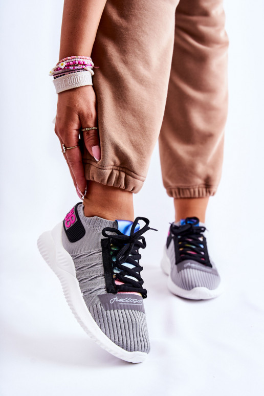Sneakers modelio batai pilkos spalvos Klayra  Sneakers modelio batai pilkos spalvos Klayra
