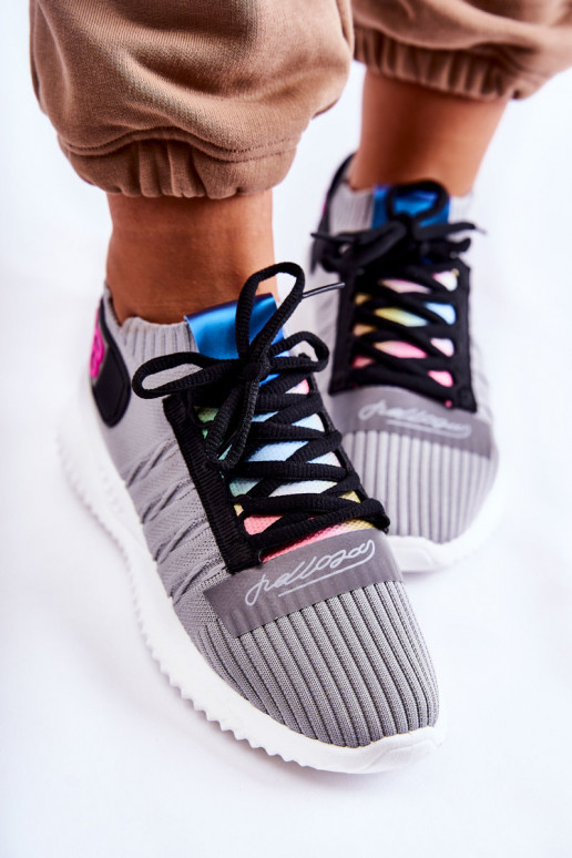 Sneakers modelio batai pilkos spalvos Klayra  Sneakers modelio batai pilkos spalvos Klayra