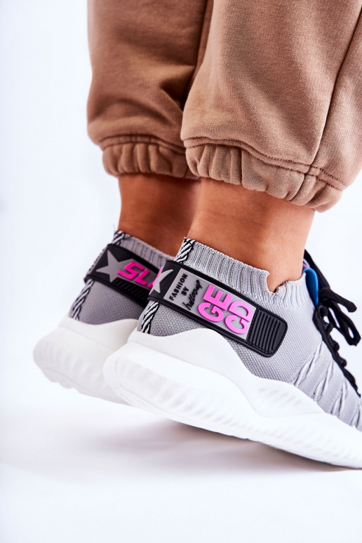 Sneakers modelio batai pilkos spalvos Klayra  Sneakers modelio batai pilkos spalvos Klayra