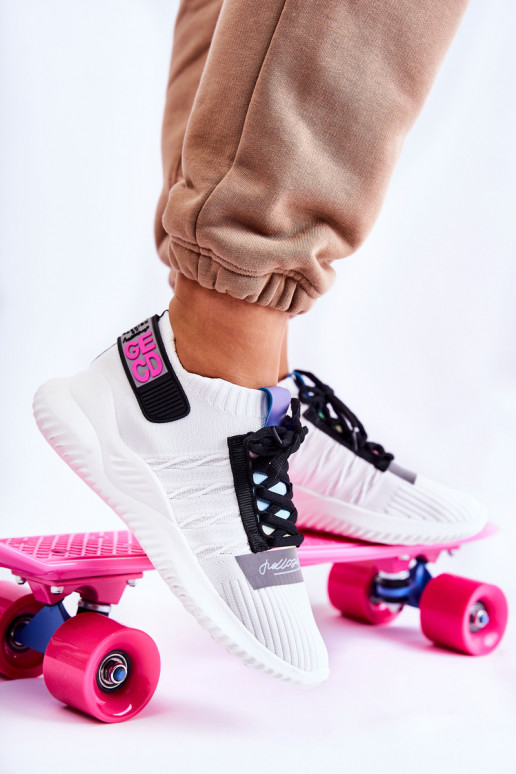 Sneakers modelio batai baltos spalvos Klayra Sneakers modelio batai baltos spalvos Klayra