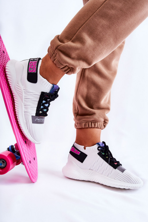 Sneakers modelio batai baltos spalvos Klayra Sneakers modelio batai baltos spalvos Klayra
