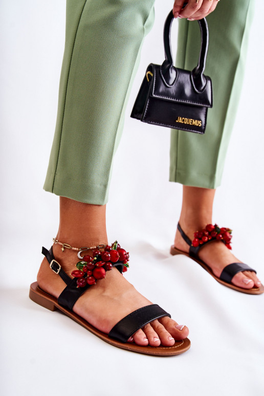 madingos basutės su karoliukais juodos spalvos Hally