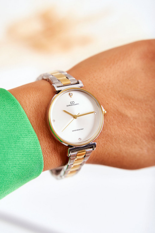 Dámské voděodolné ocelové hodinky Giorgio & Dario Zlato-stříbror