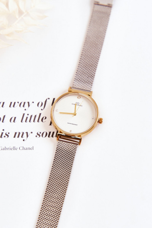 Dámské vodotěsné hodinky Giorgio & Dario se náramkem Zlate stříbrny Dámské vodotěsné hodinky Giorgio & Dario se náramkem Zlate stříbrny