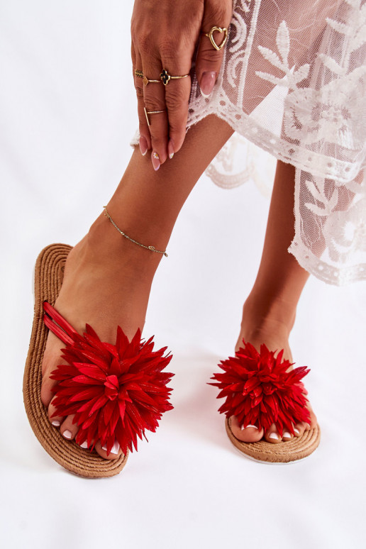  Šlepetės   raudonos spalvos Eviana