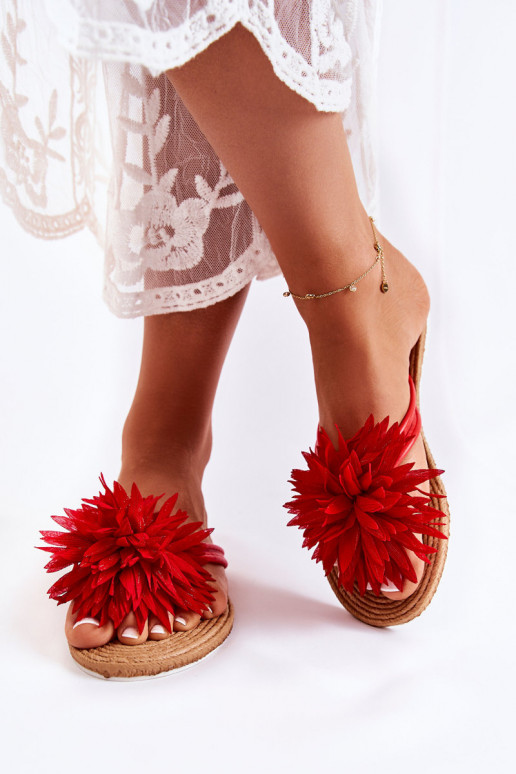  Šlepetės   raudonos spalvos Eviana