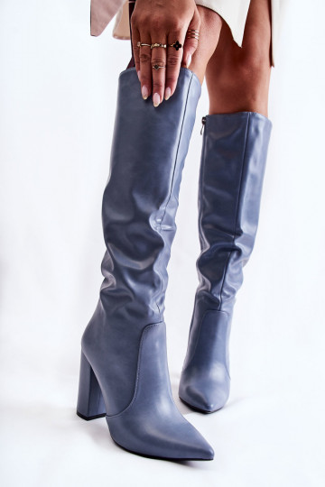 Klasické Boty Na Sloupek Modré Mayra 2