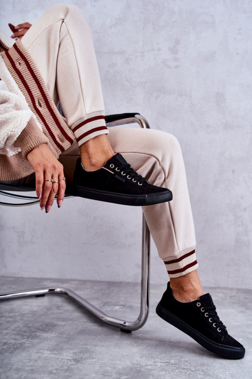 Dámské tenisky z nízkého materiálu Big Star KK274004 Černá