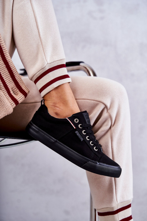 Dámské tenisky z nízkého materiálu Big Star KK274004 Černá