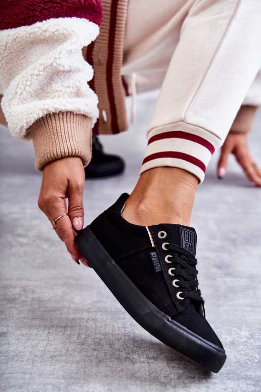 Dámské tenisky z nízkého materiálu Big Star KK274004 Černá