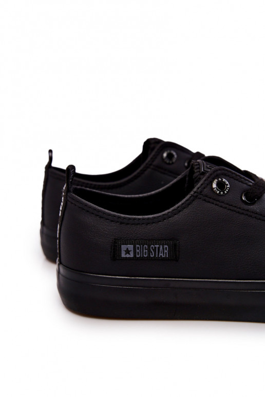 Pánské nízké kožené tenisky Big Star KK174009 Černá