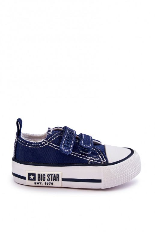 Dětské látkové tenisky se suchým zipem BIG STAR KK374075 Námořnická modrá Dětské látkové tenisky se suchým zipem BIG STAR KK374075 Námořnická modrá