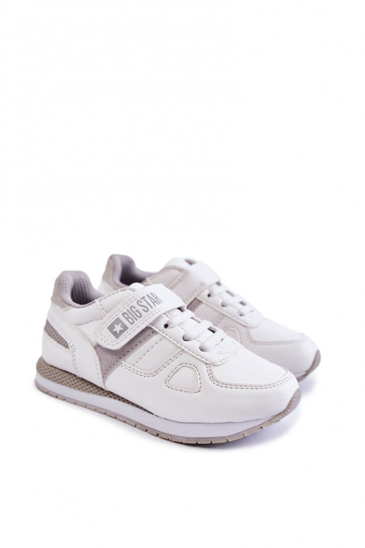 Vaikiški sportiniai bateliai Big Star KK374009 baltos spalvos Vaikiški sportiniai bateliai Big Star KK374009 baltos spalvos