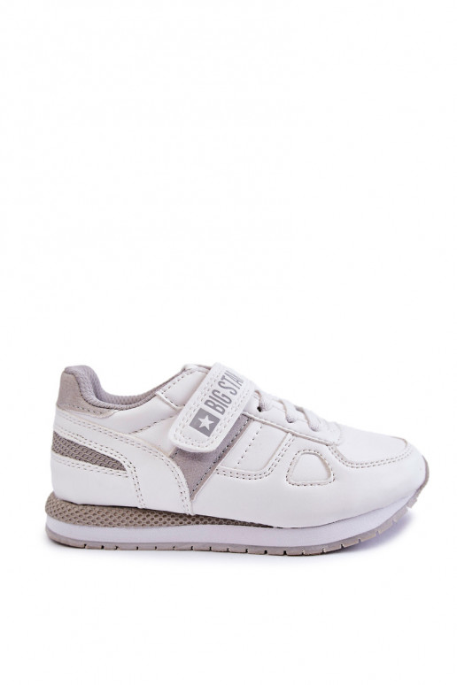 Vaikiški sportiniai bateliai Big Star KK374009 baltos spalvos Vaikiški sportiniai bateliai Big Star KK374009 baltos spalvos