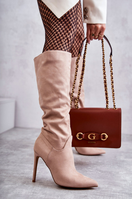 Klasické Semišové černé Boty Na Béžový Ameya Klasické Semišové černé Boty Na Béžový Ameya