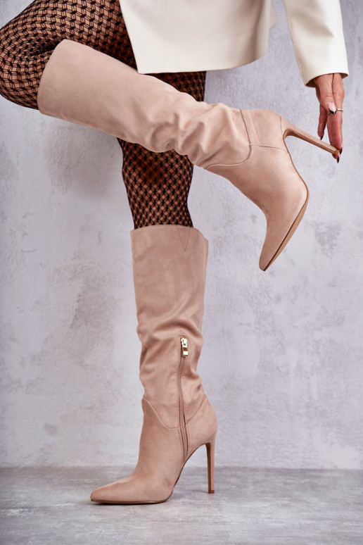 Klasické Semišové černé Boty Na Béžový Ameya Klasické Semišové černé Boty Na Béžový Ameya