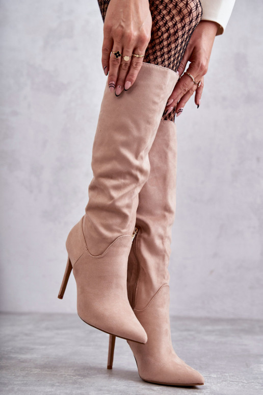 Klasické Semišové černé Boty Na Béžový Ameya Klasické Semišové černé Boty Na Béžový Ameya