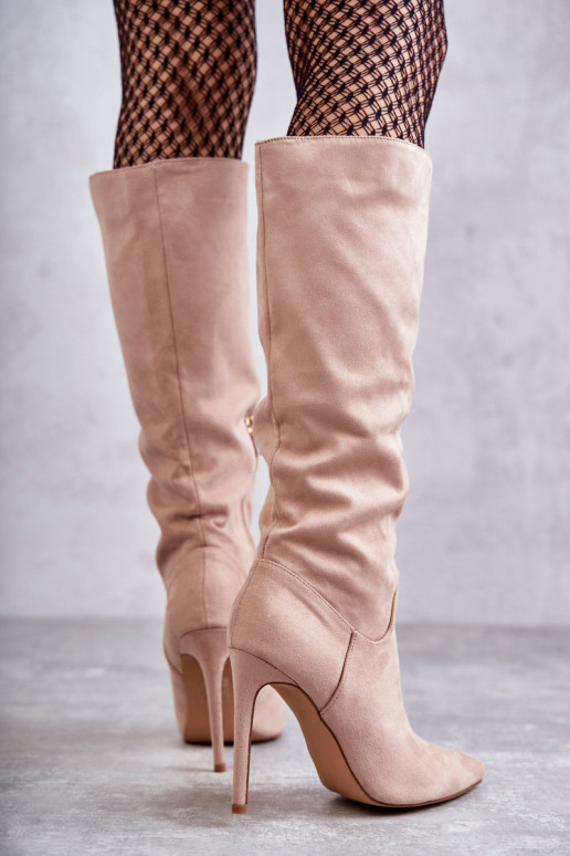 Klasické Semišové černé Boty Na Béžový Ameya Klasické Semišové černé Boty Na Béžový Ameya