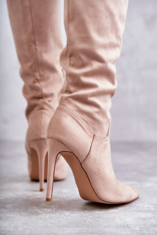 Klasické Semišové černé Boty Na Béžový Ameya Klasické Semišové černé Boty Na Béžový Ameya