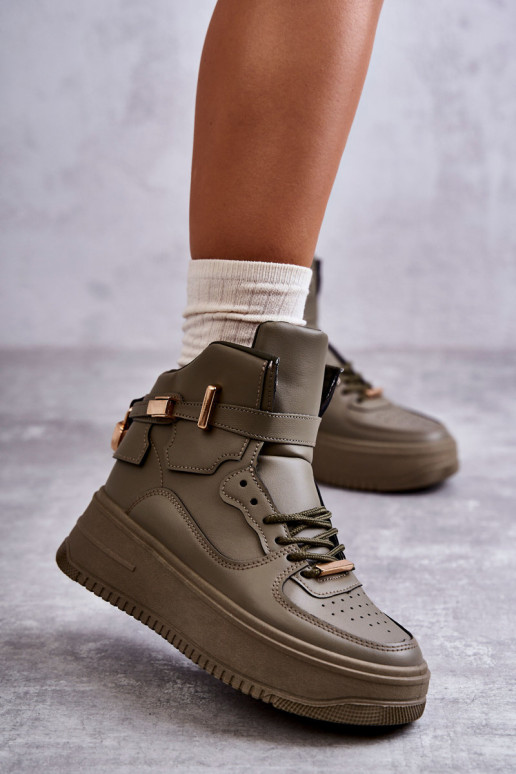 Dámské teplé vysoké sportovní boty zelené Lexa Dámské teplé vysoké sportovní boty zelené Lexa