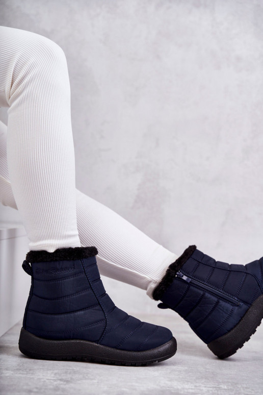 Dámské tmavě modré teplé sněhule Mezyss