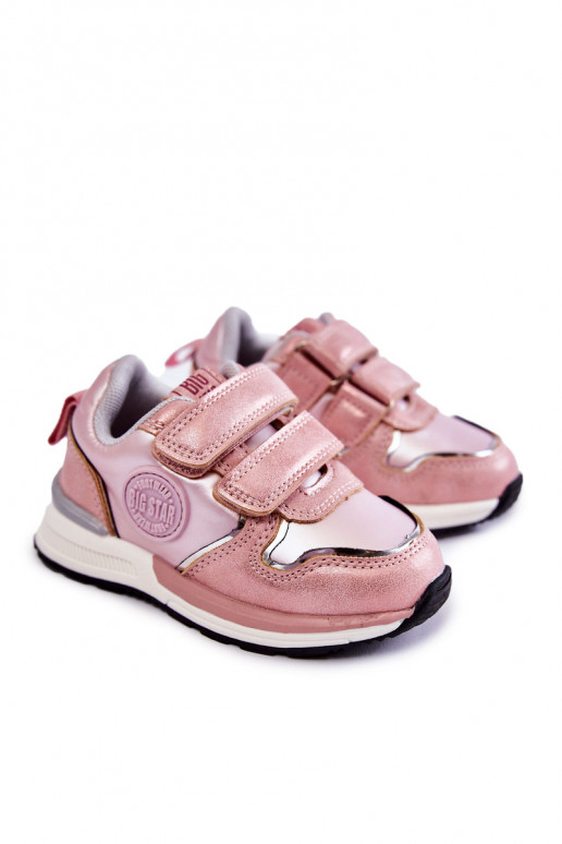 Dětská sportovní obuv na suchý zip Memory Foam System Big Star KK374180 růžove Dětská sportovní obuv na suchý zip Memory Foam System Big Star KK374180 růžove