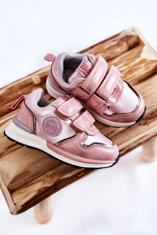 Dětská sportovní obuv na suchý zip Memory Foam System Big Star KK374180 růžove Dětská sportovní obuv na suchý zip Memory Foam System Big Star KK374180 růžove