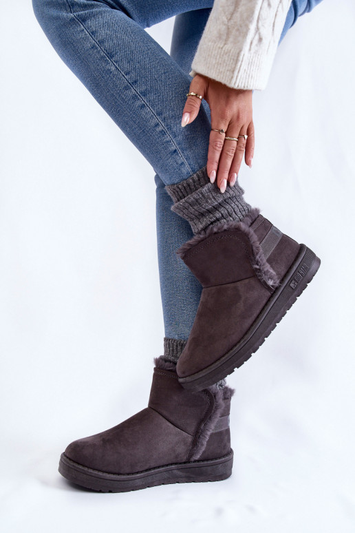 Dámské boty do sněhu Big Star KK274623 šedé Dámské boty do sněhu Big Star KK274623 šedé