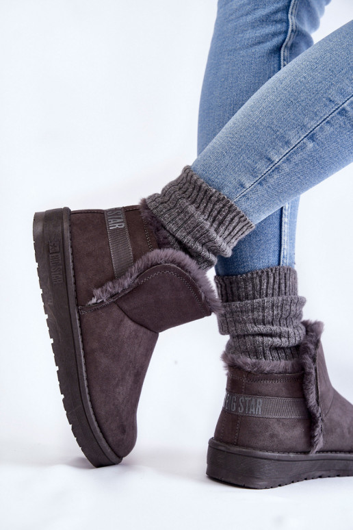 Dámské boty do sněhu Big Star KK274623 šedé Dámské boty do sněhu Big Star KK274623 šedé