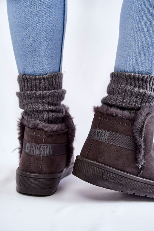Dámské boty do sněhu Big Star KK274623 šedé Dámské boty do sněhu Big Star KK274623 šedé