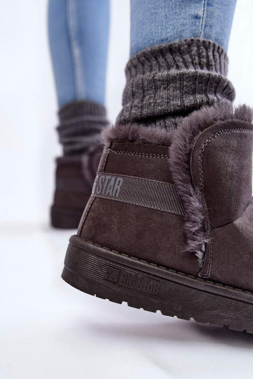 Dámské boty do sněhu Big Star KK274623 šedé Dámské boty do sněhu Big Star KK274623 šedé