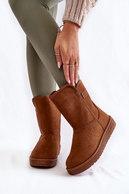 Dámské vysoké boty do sněhu Big Star KK274616 hnědé Dámské vysoké boty do sněhu Big Star KK274616 hnědé