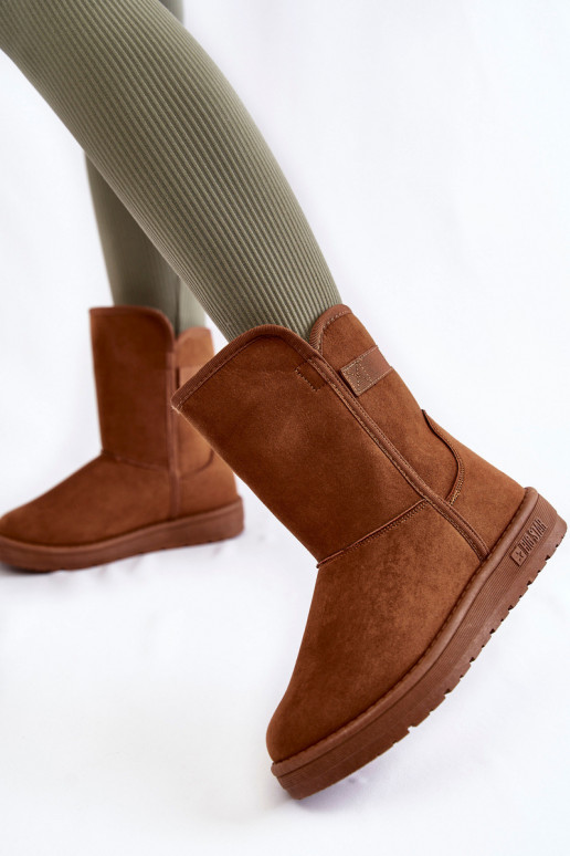 Dámské vysoké boty do sněhu Big Star KK274616 hnědé Dámské vysoké boty do sněhu Big Star KK274616 hnědé