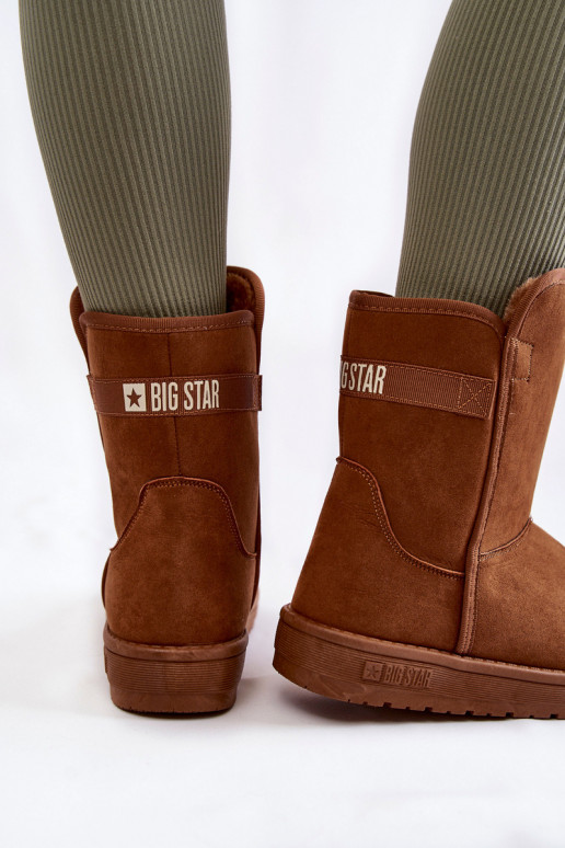 Dámské vysoké boty do sněhu Big Star KK274616 hnědé Dámské vysoké boty do sněhu Big Star KK274616 hnědé