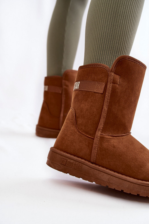 Dámské vysoké boty do sněhu Big Star KK274616 hnědé Dámské vysoké boty do sněhu Big Star KK274616 hnědé