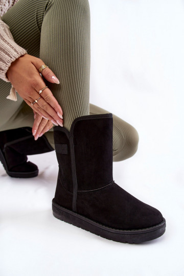 Dámské vysoké boty do sněhu Big Star KK274618 Černe 2