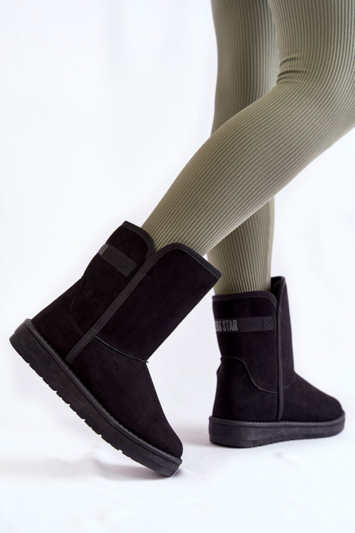 Dámské vysoké boty do sněhu Big Star KK274618 Černe Dámské vysoké boty do sněhu Big Star KK274618 Černe