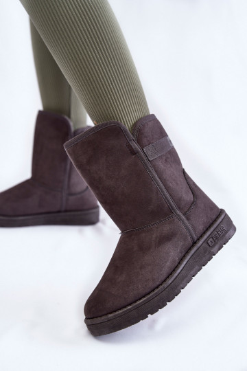 Dámské vysoké boty do sněhu Big Star KK274619 Šede