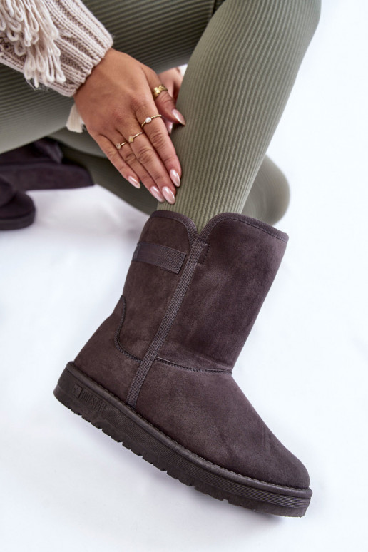 Dámské vysoké boty do sněhu Big Star KK274619 Šede Dámské vysoké boty do sněhu Big Star KK274619 Šede