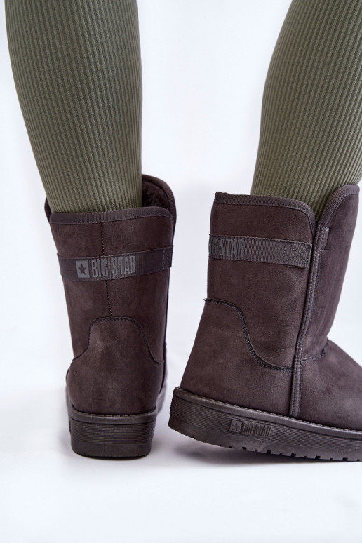 Dámské vysoké boty do sněhu Big Star KK274619 Šede Dámské vysoké boty do sněhu Big Star KK274619 Šede