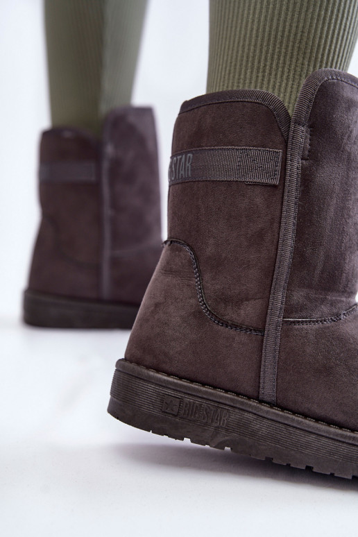 Dámské vysoké boty do sněhu Big Star KK274619 Šede Dámské vysoké boty do sněhu Big Star KK274619 Šede