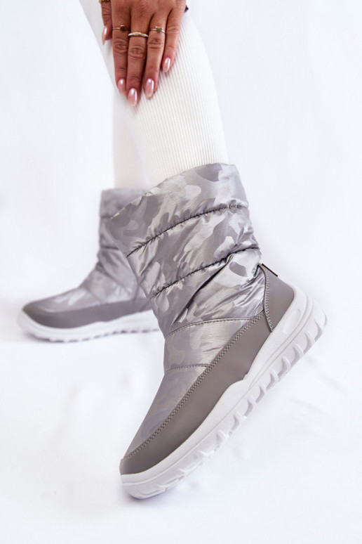 Dámské vysoké boty do sněhu Big Star KK274600 šedé Dámské vysoké boty do sněhu Big Star KK274600 šedé