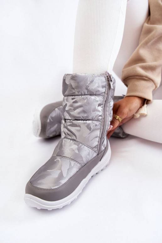 Dámské vysoké boty do sněhu Big Star KK274600 šedé Dámské vysoké boty do sněhu Big Star KK274600 šedé