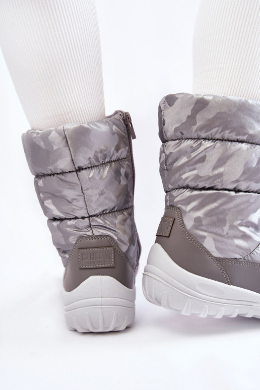 Dámské vysoké boty do sněhu Big Star KK274600 šedé Dámské vysoké boty do sněhu Big Star KK274600 šedé