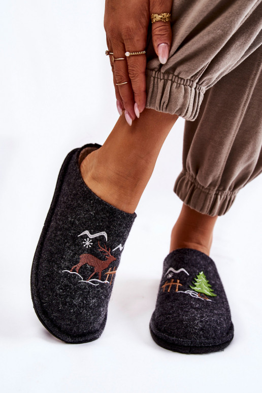 Domácí pantofle Big Star KK276018 Černá a béžová