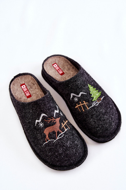 Domácí pantofle Big Star KK276018 Černá a béžová