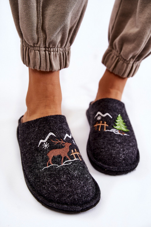 Domácí pantofle Big Star KK276018 Černá a béžová