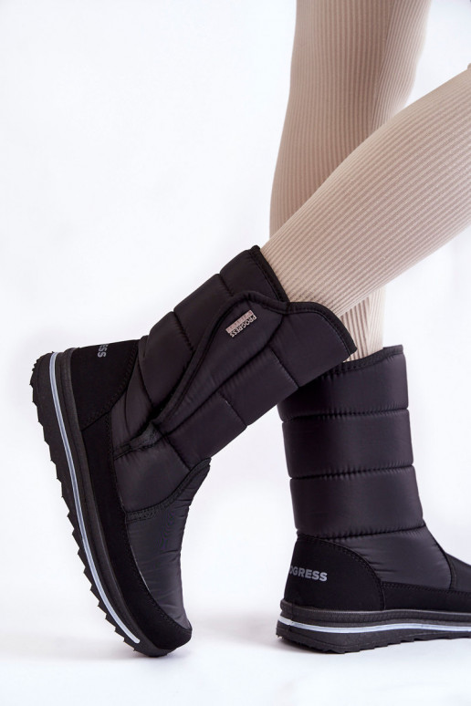 Dámské sněhule na suchý zip Progress PROGJ-22-128 Černé Dámské sněhule na suchý zip Progress PROGJ-22-128 Černé